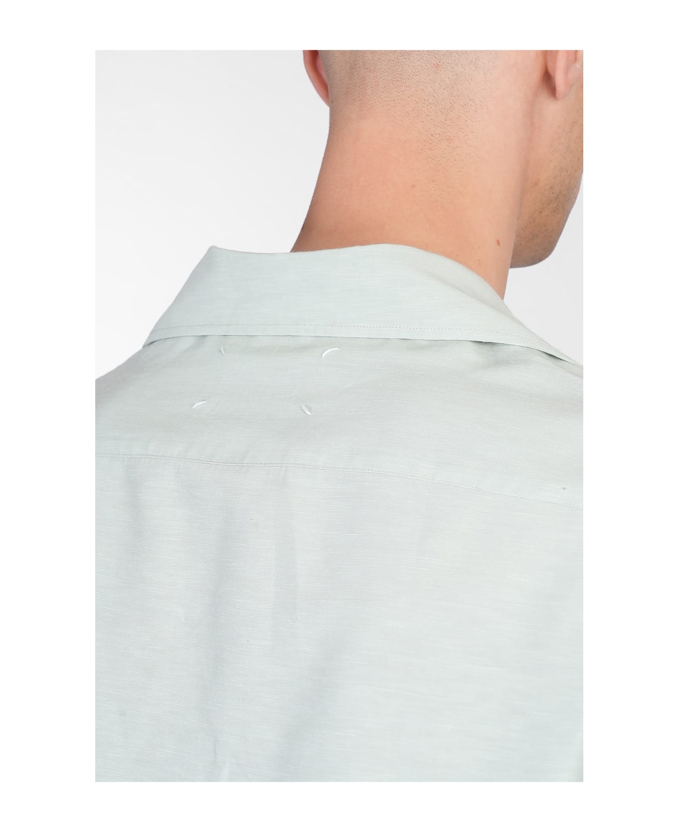 Shirt In Green Linen - 5