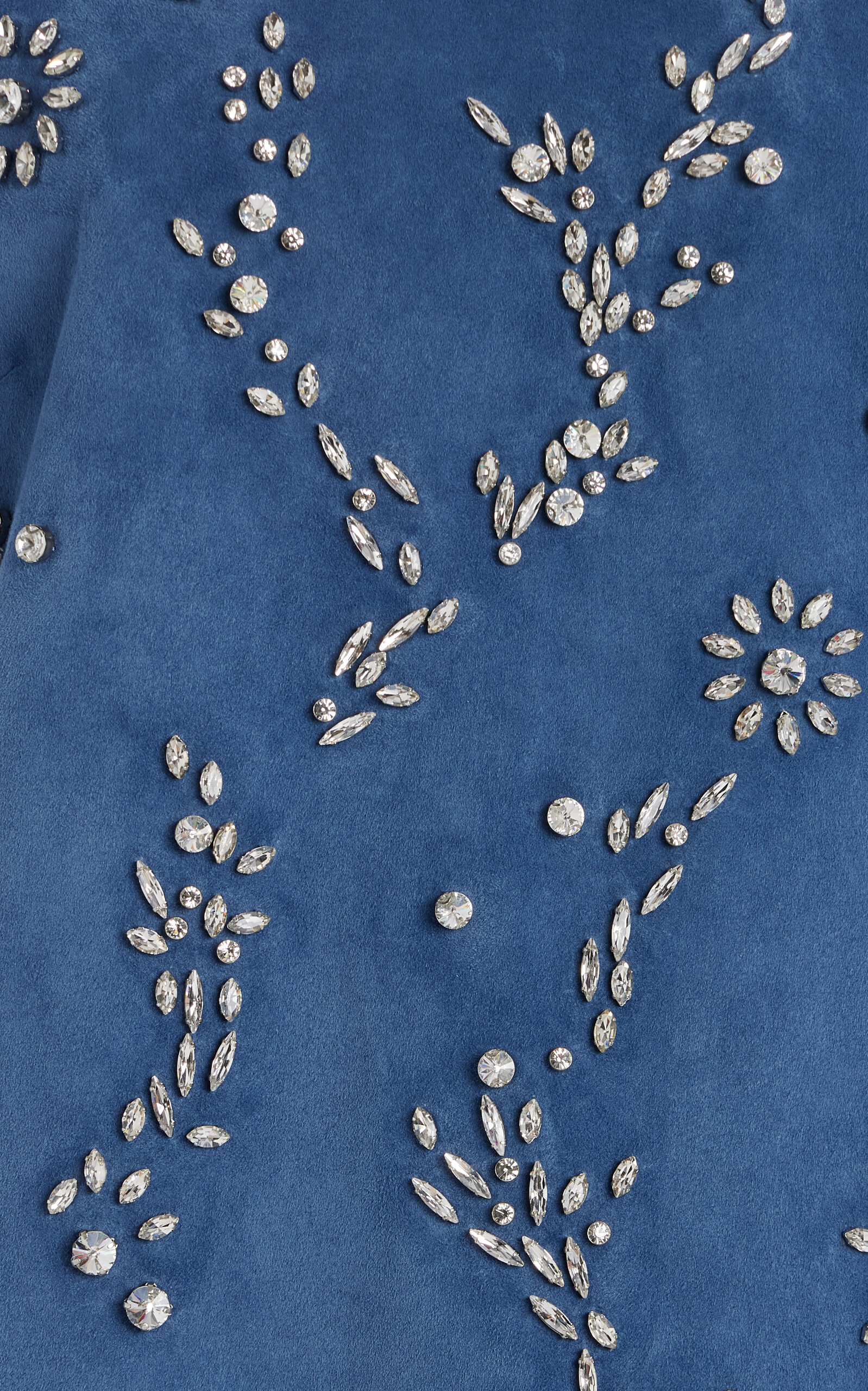 Crystal-Embellished Suede Mini Dress blue - 7