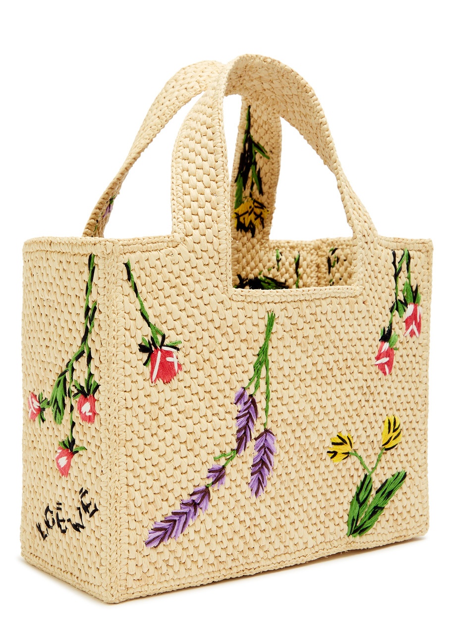 Loewe X Paula's Ibiza Font Floral Raffia Tote bag - 2