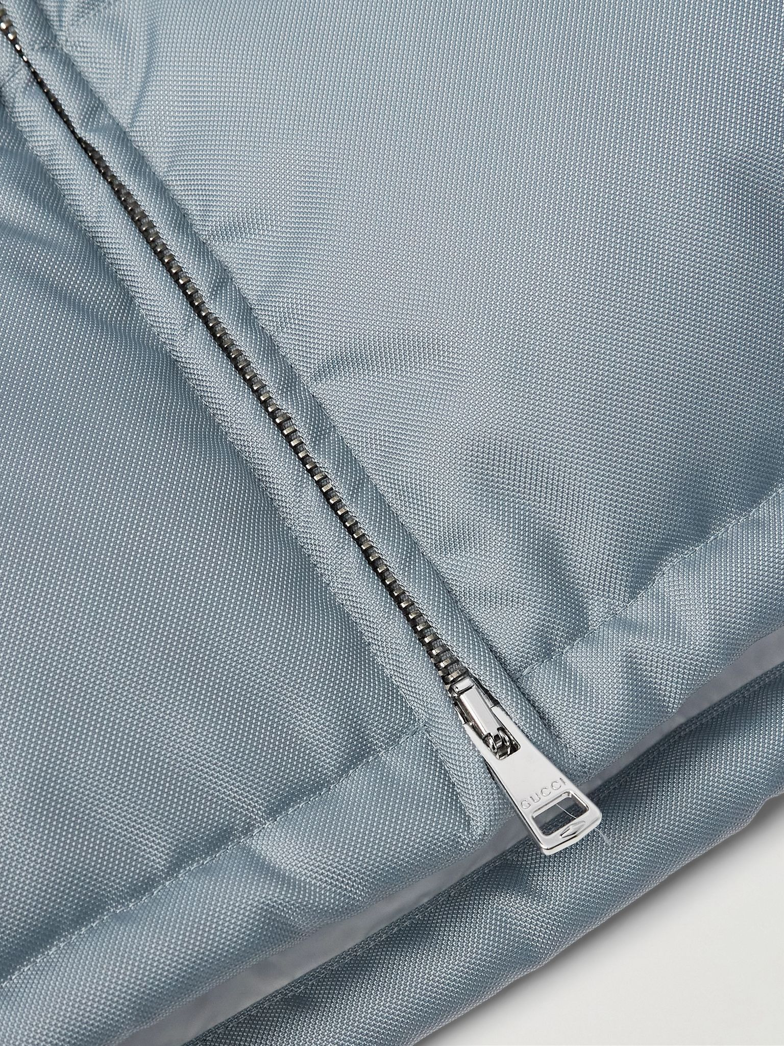 Quilted Logo-Jacquard Nylon Hooded Down Jacket Light blue - 5