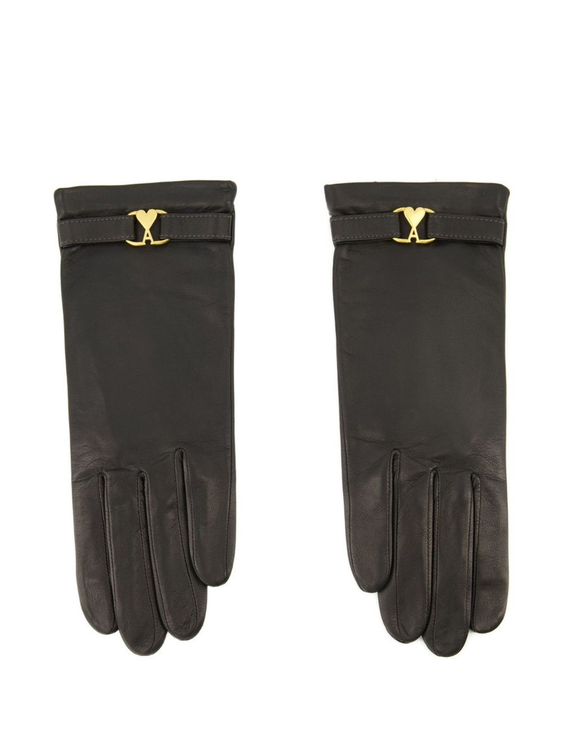 heart-buckle leather gloves 1