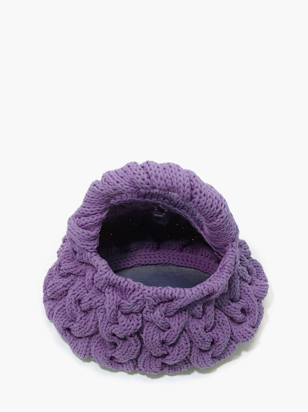 CABLE KNIT BAG - KNITTED TOP HANDLE BAG - 3