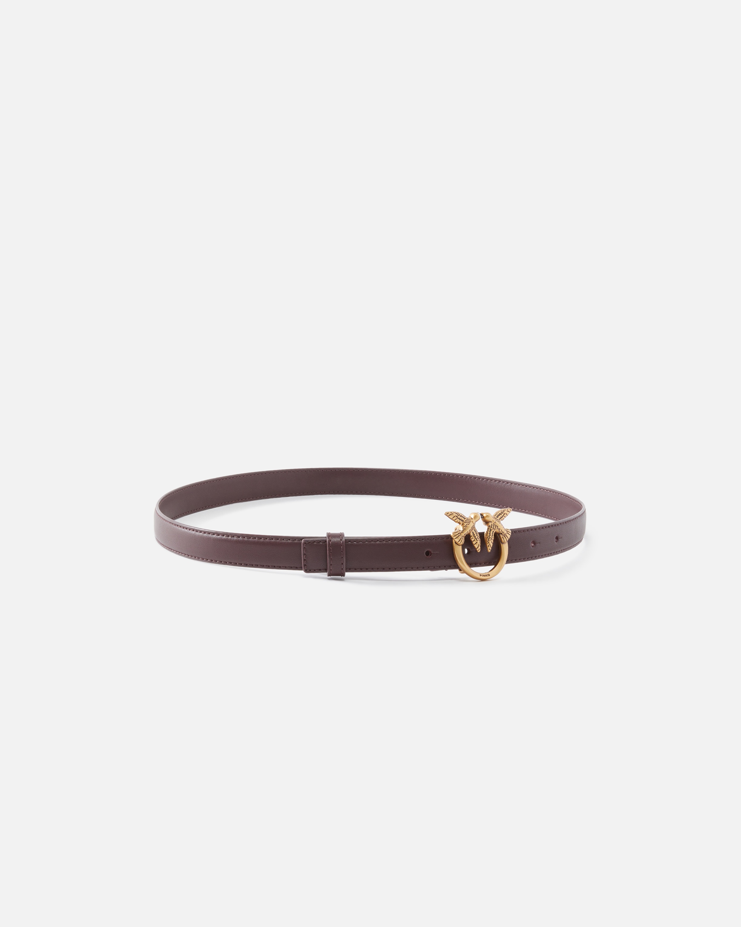 LOVE BIRDS THIN LEATHER BELT 2CM - 2