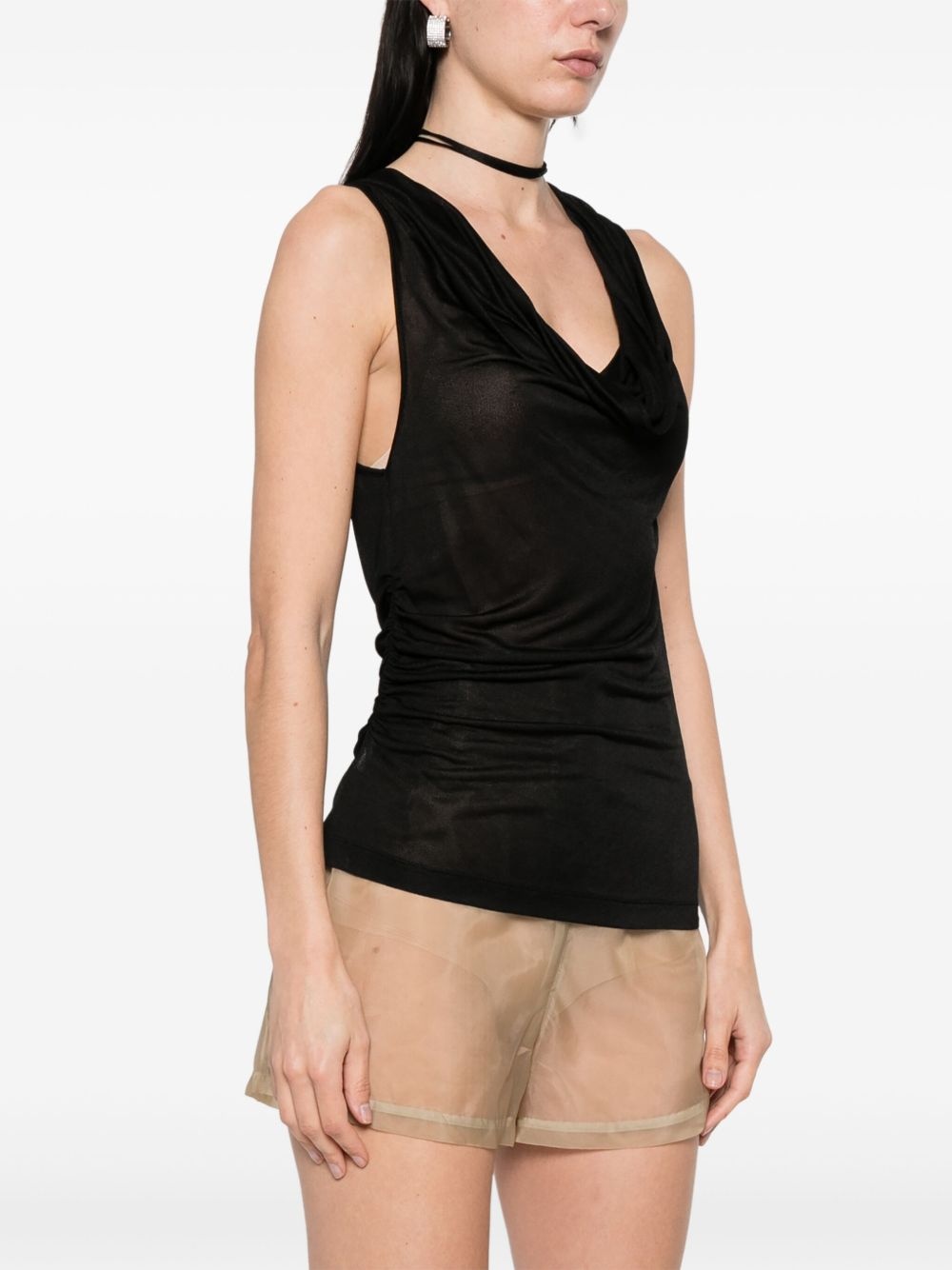 cowl-neck tank top - 3