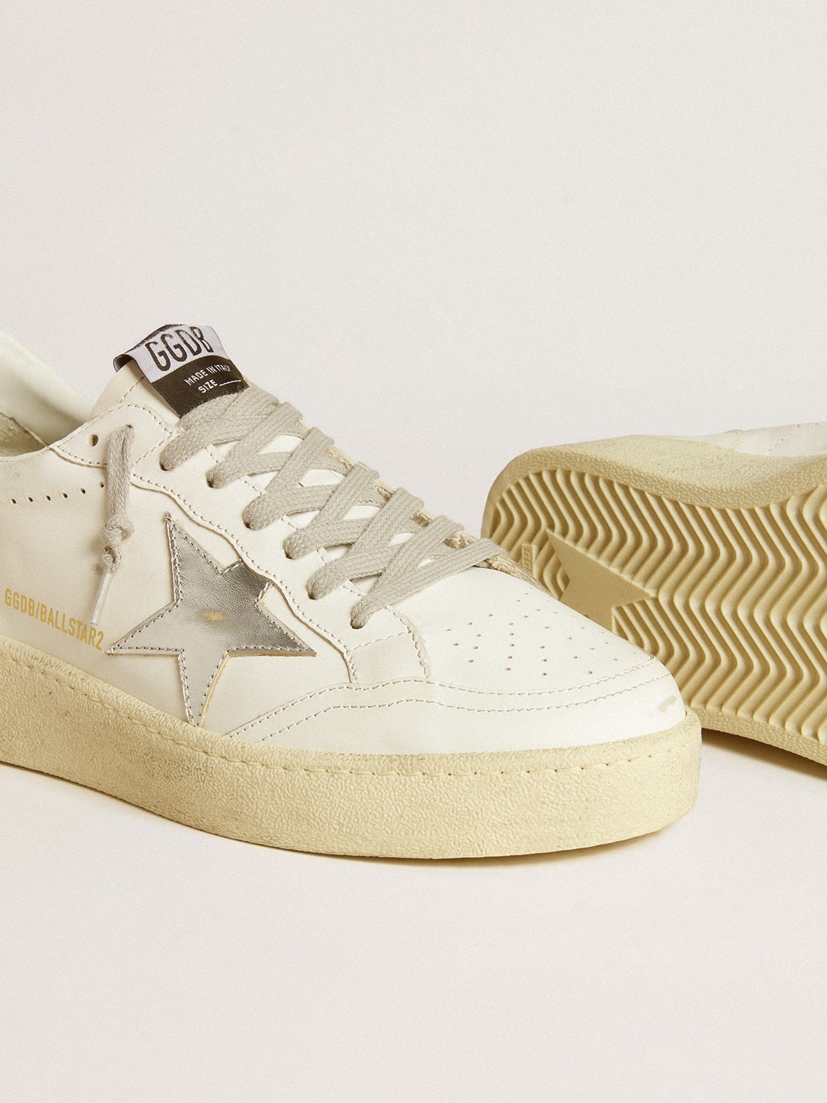 Women's Ball Star 2 with silver leather star and silver glitter heel tab - 3