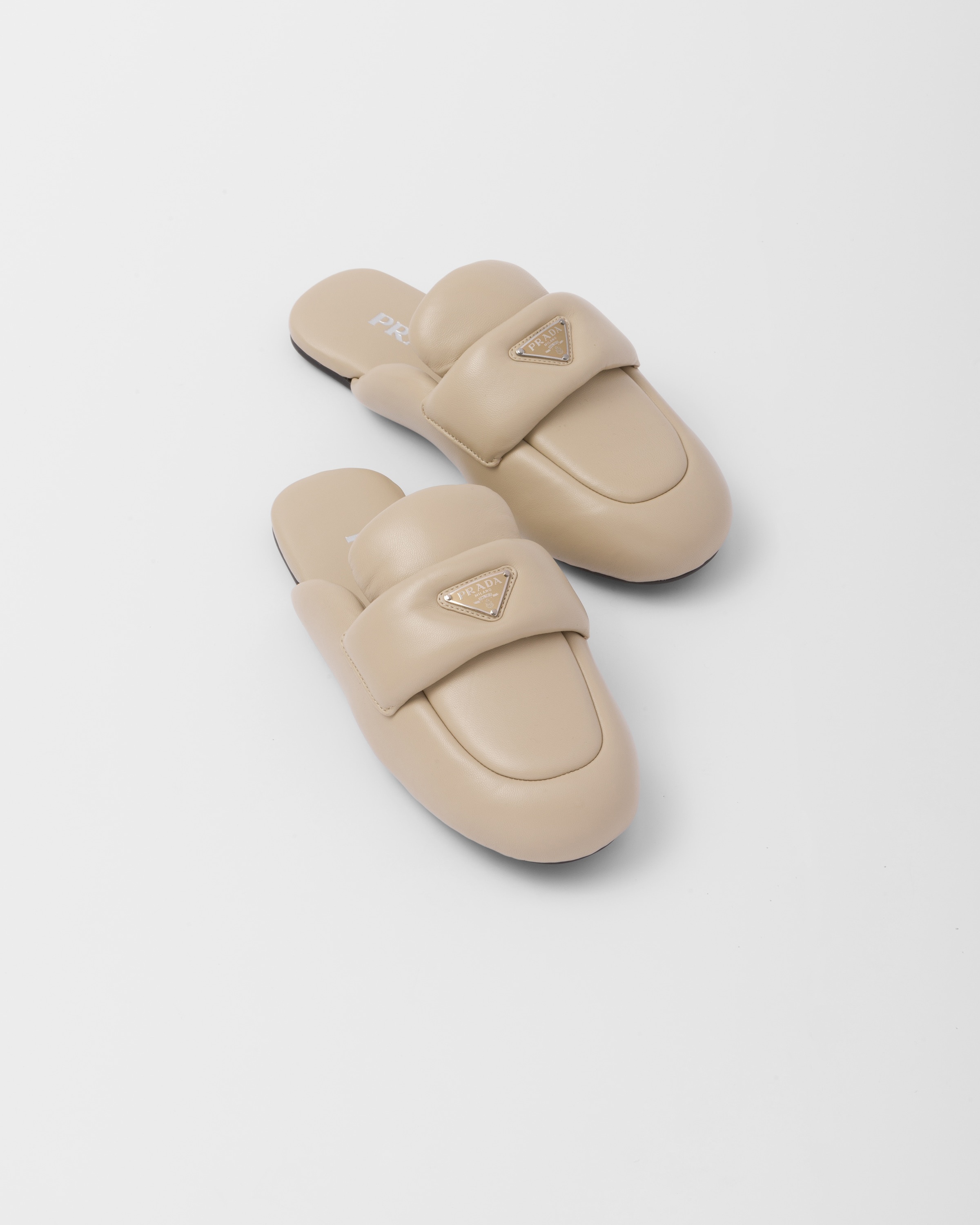Soft padded nappa leather sabots - 4