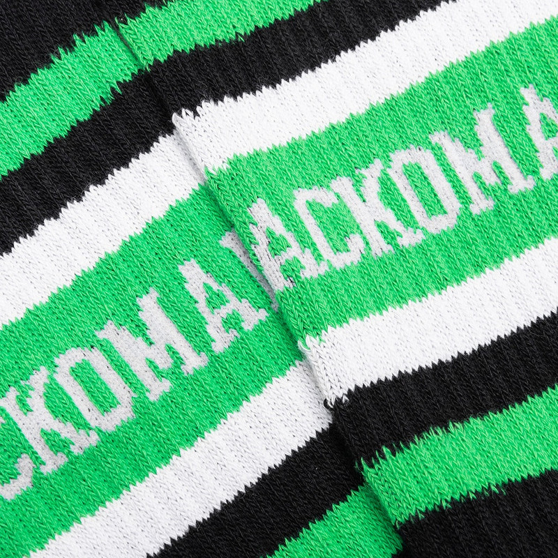 WACKO MARIA SKATER SOCKS TYPE 1 - BLACK/GREEN outlook