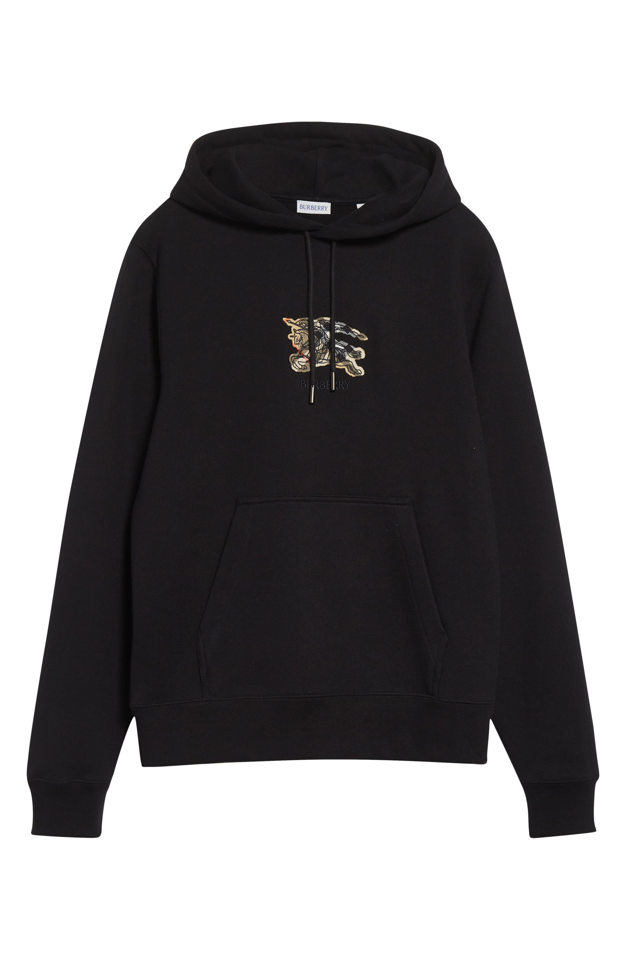 burberry Simon EKD Appliqué Cotton Hoodie in Black at Nordstrom - 5