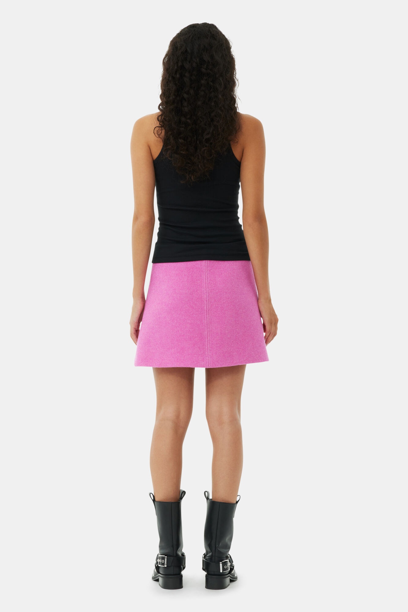BLACK SOFT COTTON RIB TANK TOP - 5