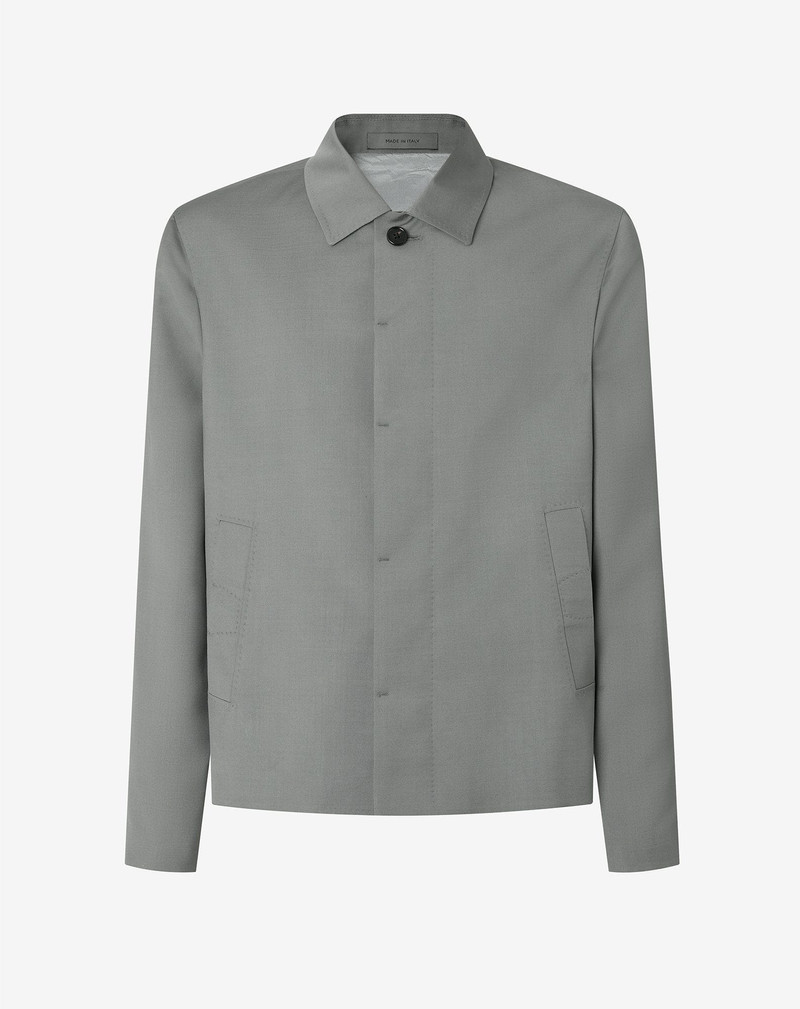 Green silk and mohair overshirt 1