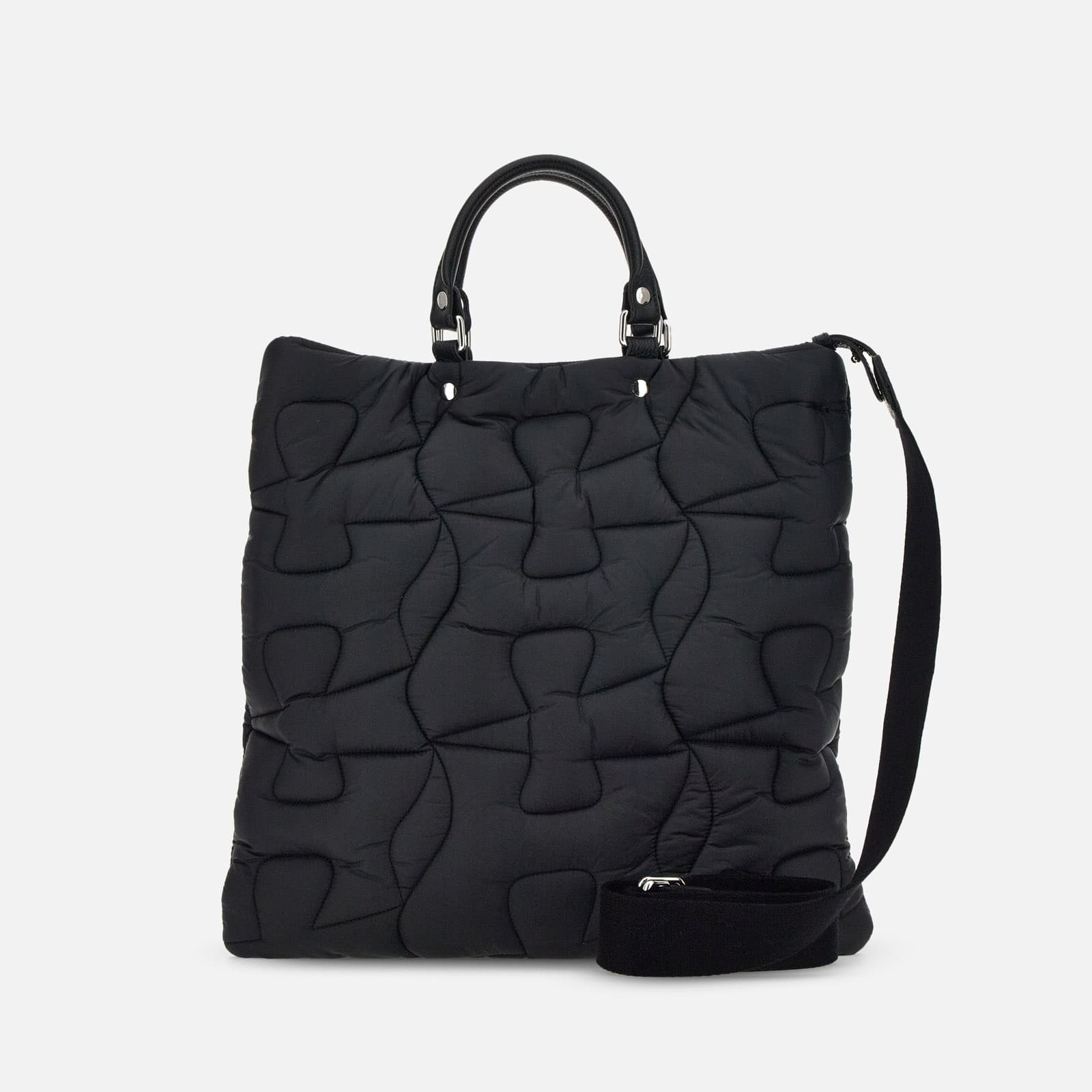 Quilted Shopping Bag Black - 5