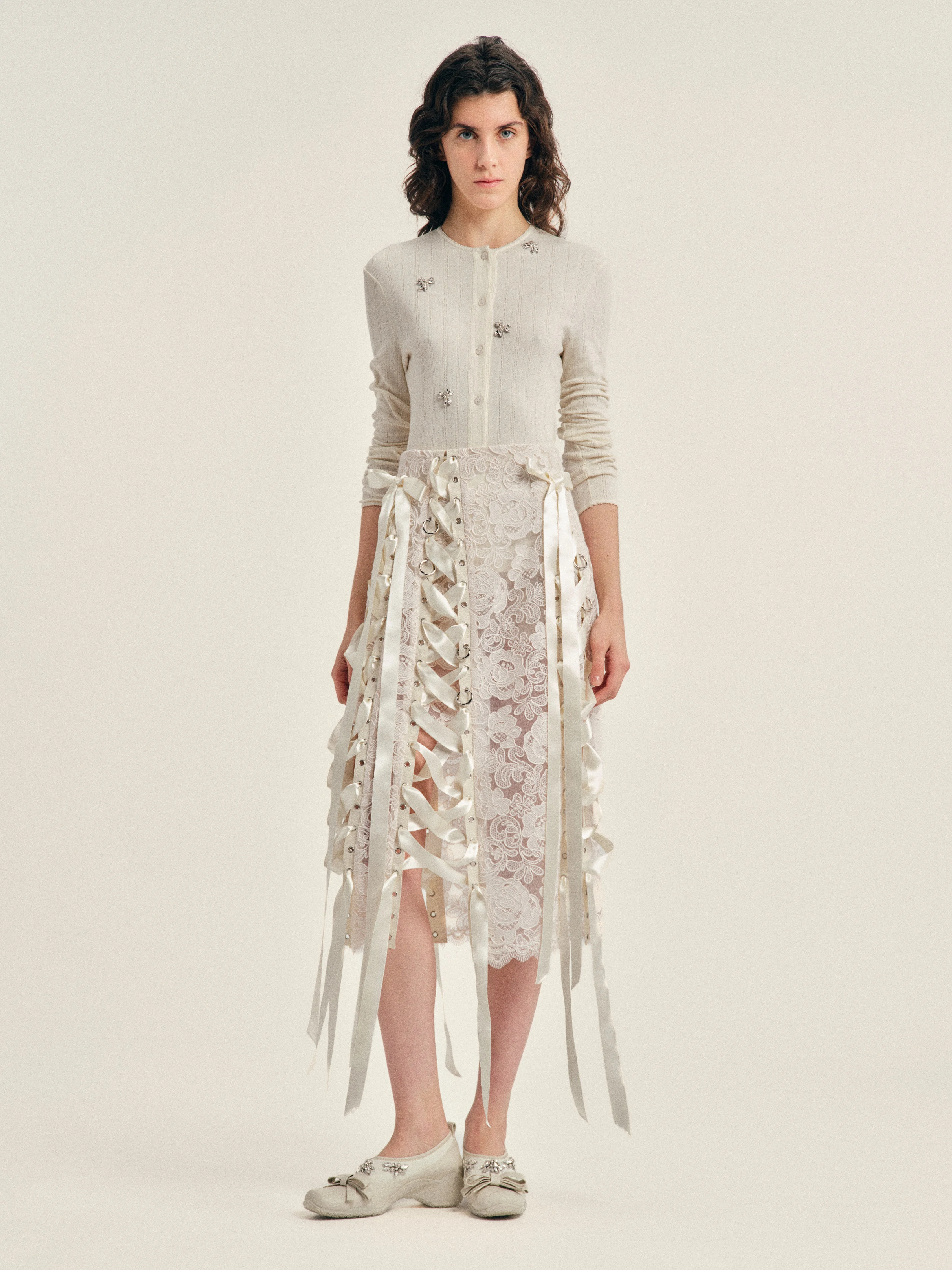 Unraveling Ribbon Ring Skirt - 1