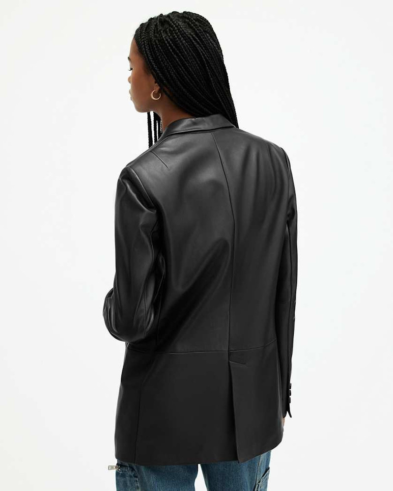 DERI SINGLE BREASTED LEATHER BLAZER 1