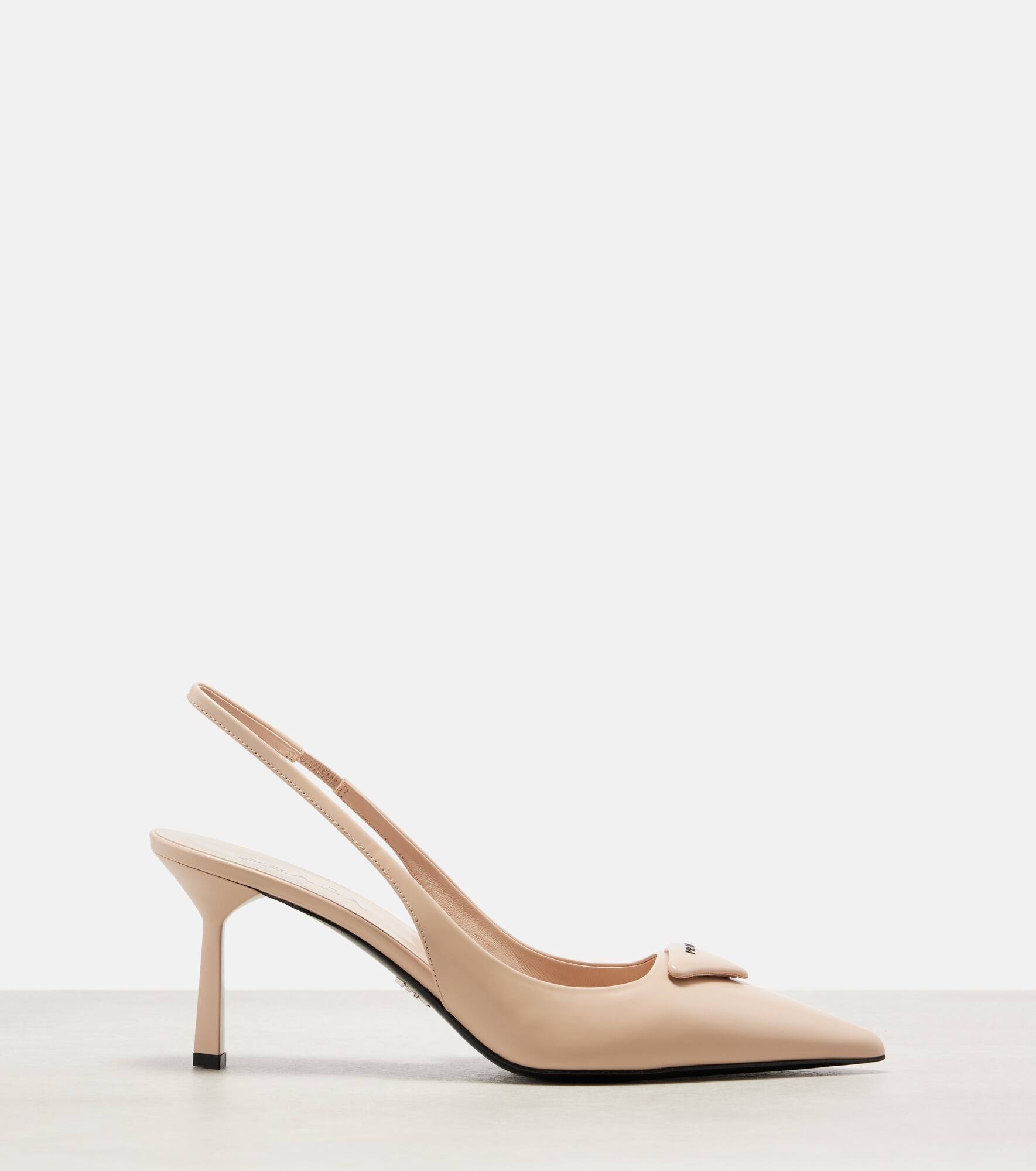 Leather slingback pumps - 4