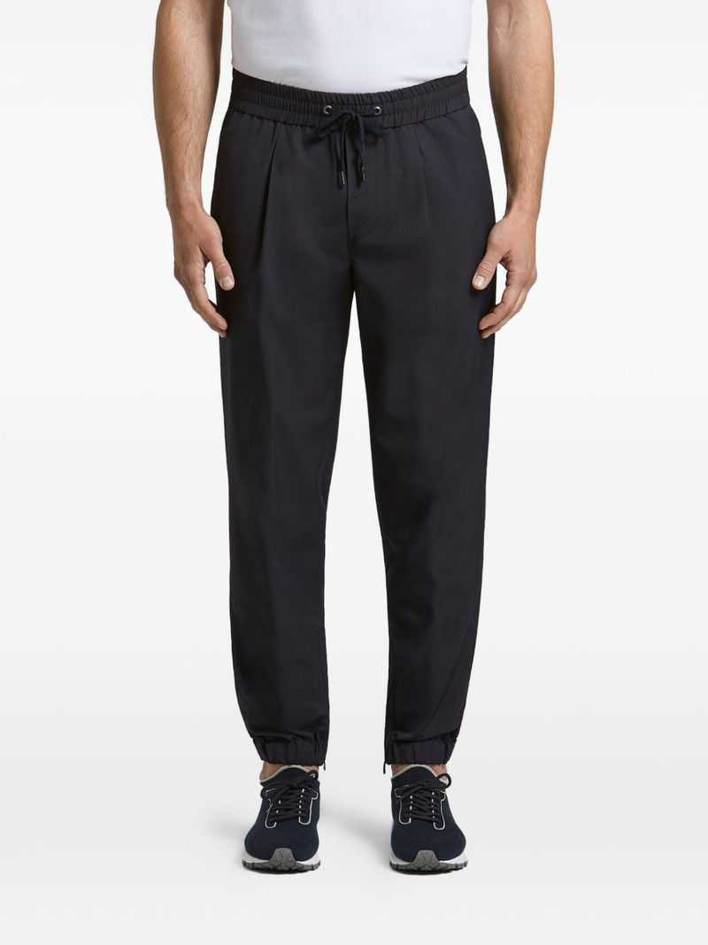 drawstring-waist zip-cuff track pants 1