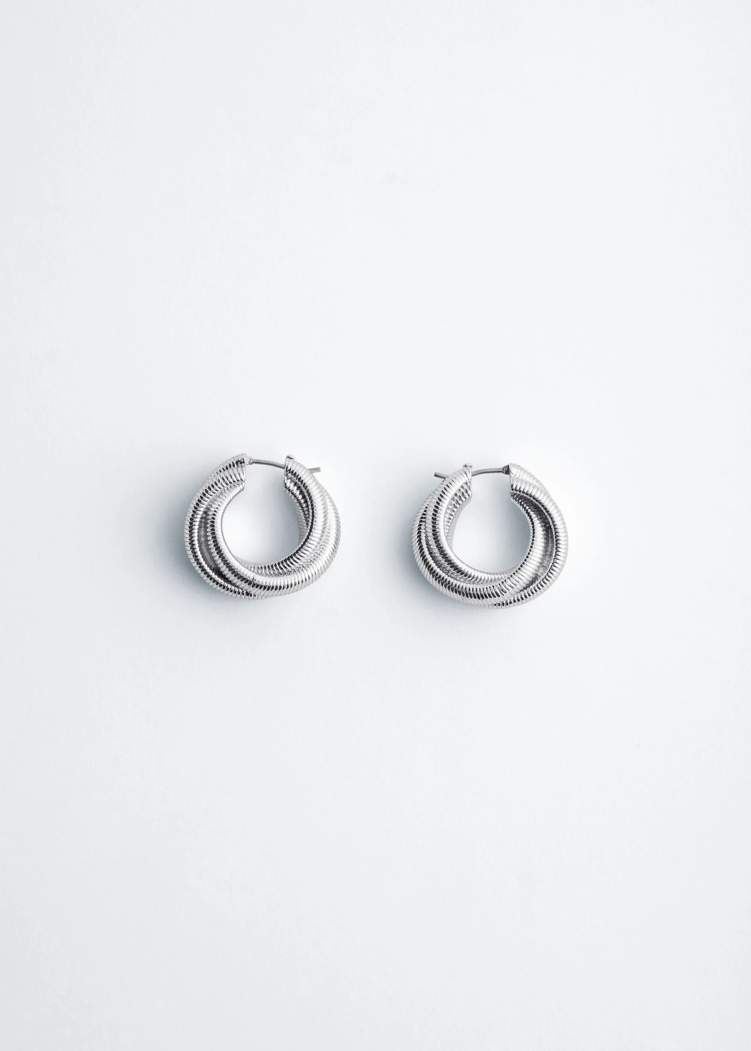 Plated Brass Twisted Hoops - 1