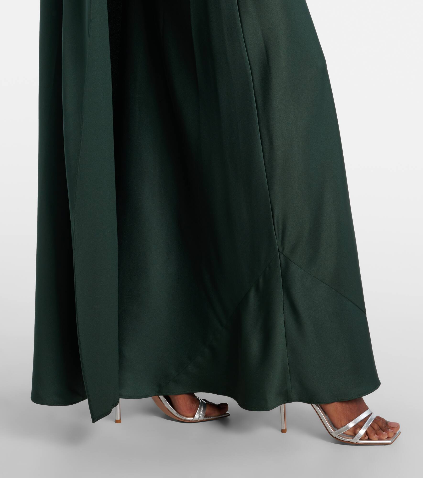 Izel caped satin gown - 5