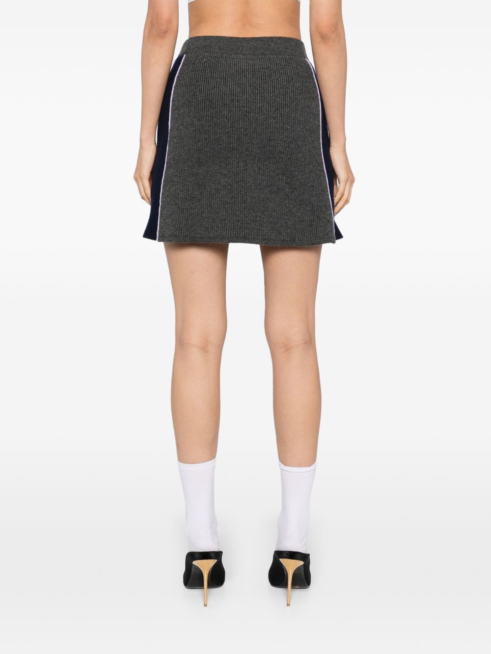 ribbed knit mini skirt - 4