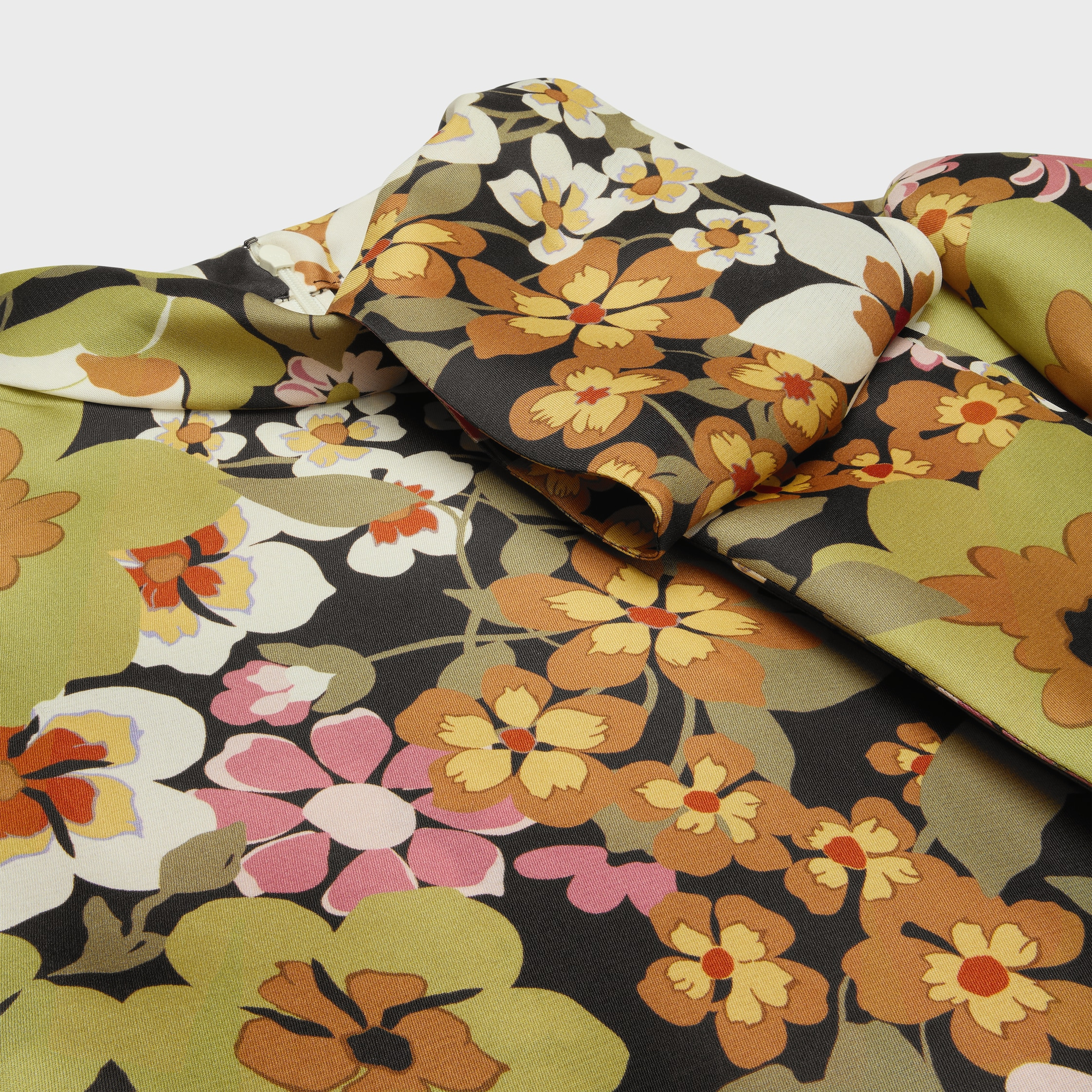 lavalliere blouse with bow in silk organza - 3