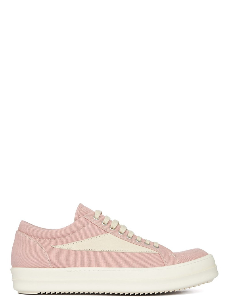 Scarpe In Pelle Vintage Sneakers Dark Pink And Milk - 1