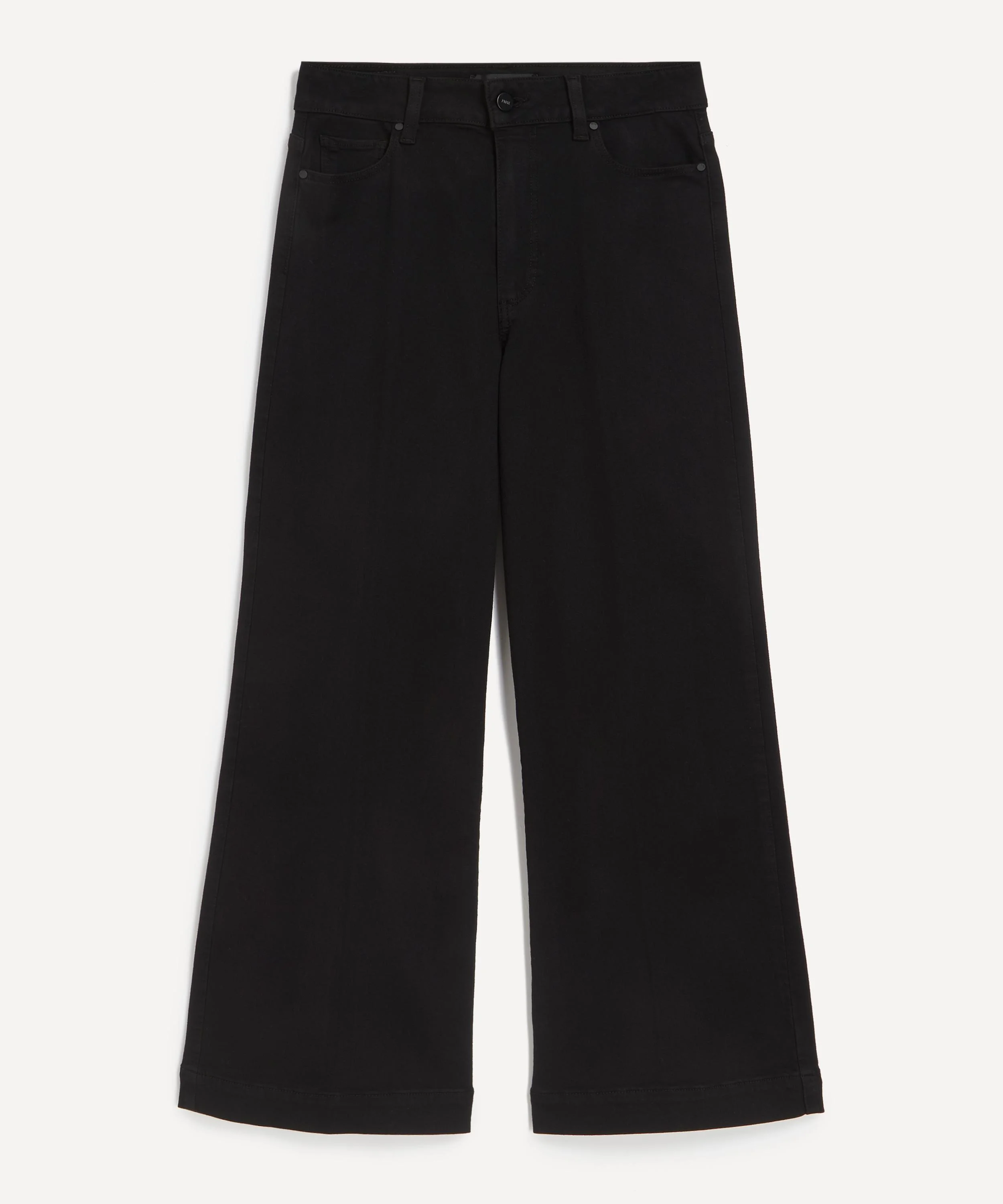 Anessa Wide-Leg Jeans in Black Shadow - 1