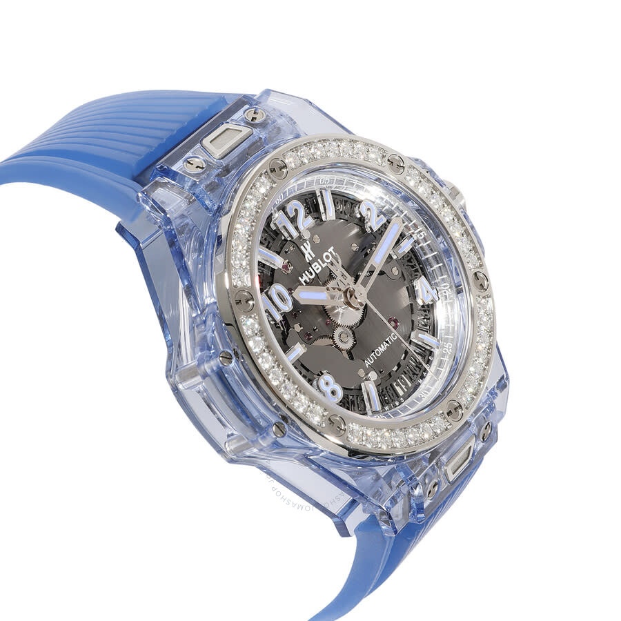 Pre-owned Hublot Big Bang One Click Diamond Skeleton Dial Ladies Watch 465.JL.4802.RT.1204 - 3