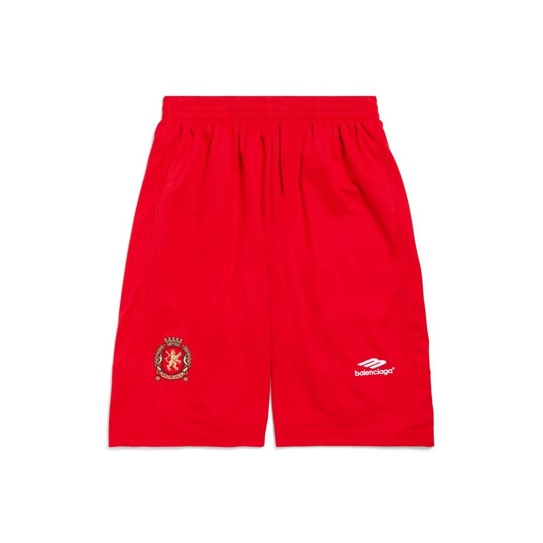 Men's Soccer Baggy Shorts in Red/white - 1