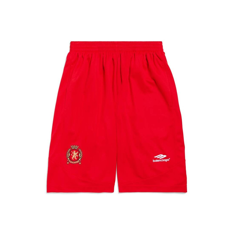 Men's Soccer Baggy Shorts in Red/white 1