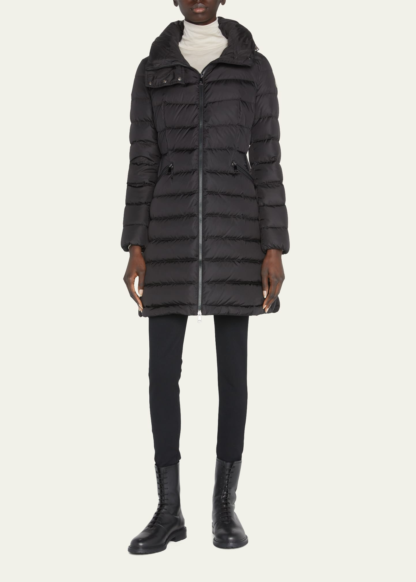 Flammette High-Neck Puffer Coat - 2