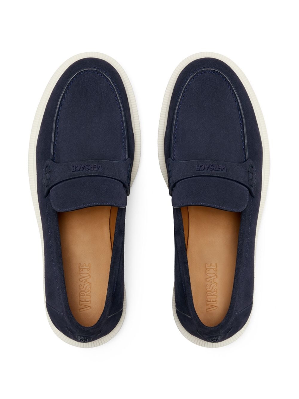 logo-plaque loafers - 3