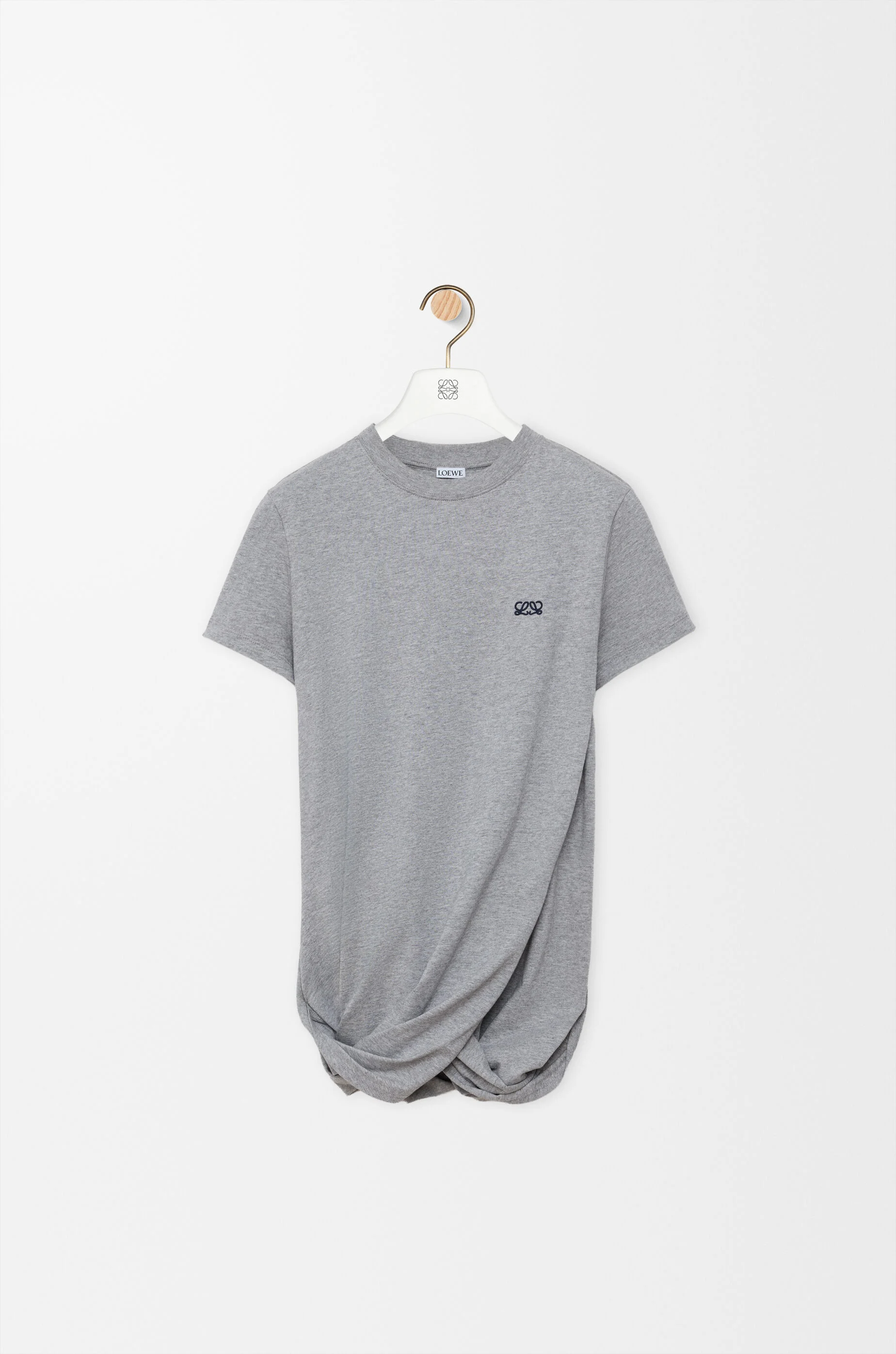 Draped T-shirt in cotton - 1