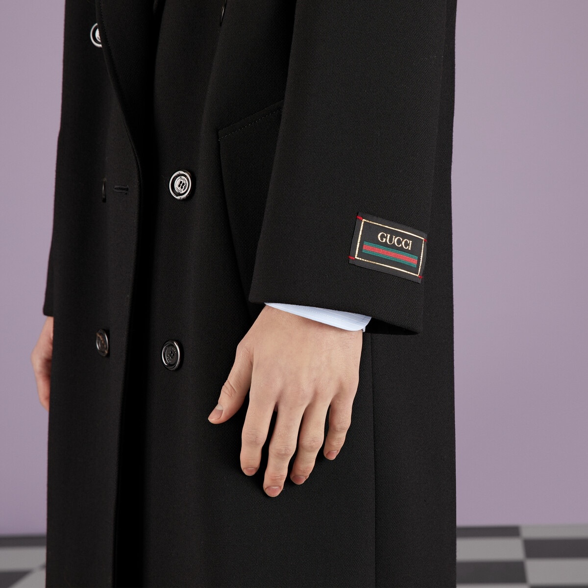 Double-breasted wool coat - 4