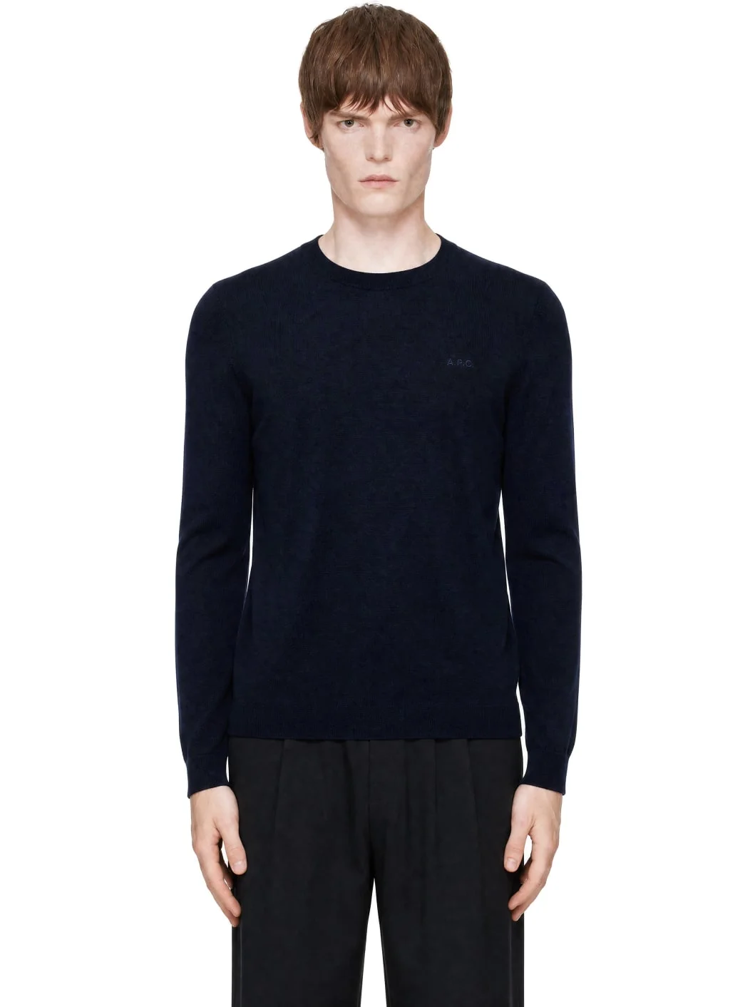 Navy Matt Logo Sweater - 1