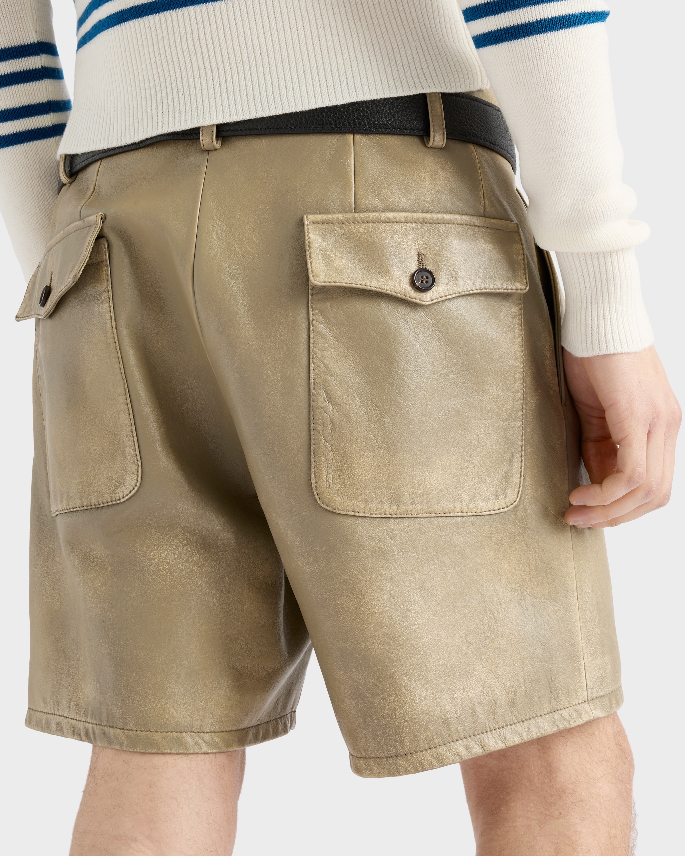 Nappa leather Bermudas - 4
