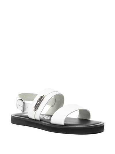 Moschino logo-appliquÃ© sandals outlook