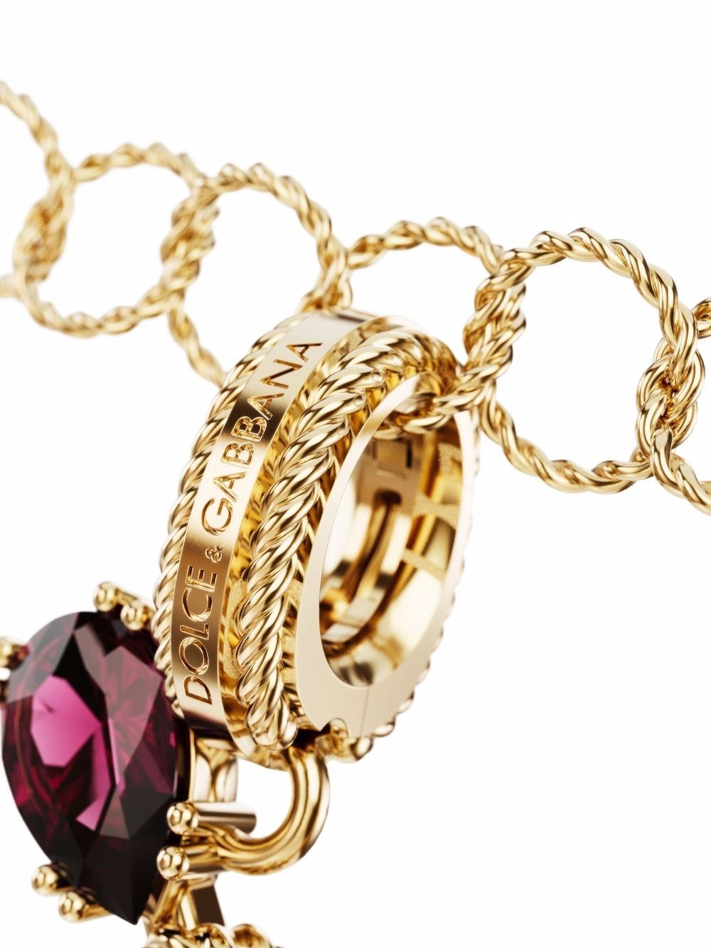Rainbow Alphabet X 18kt yellow gold multi-stone pendant - 2