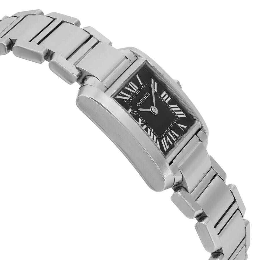 Pre-owned Cartier Tank Francaise Quartz Black Dial Ladies Watch W51026Q3 - 4