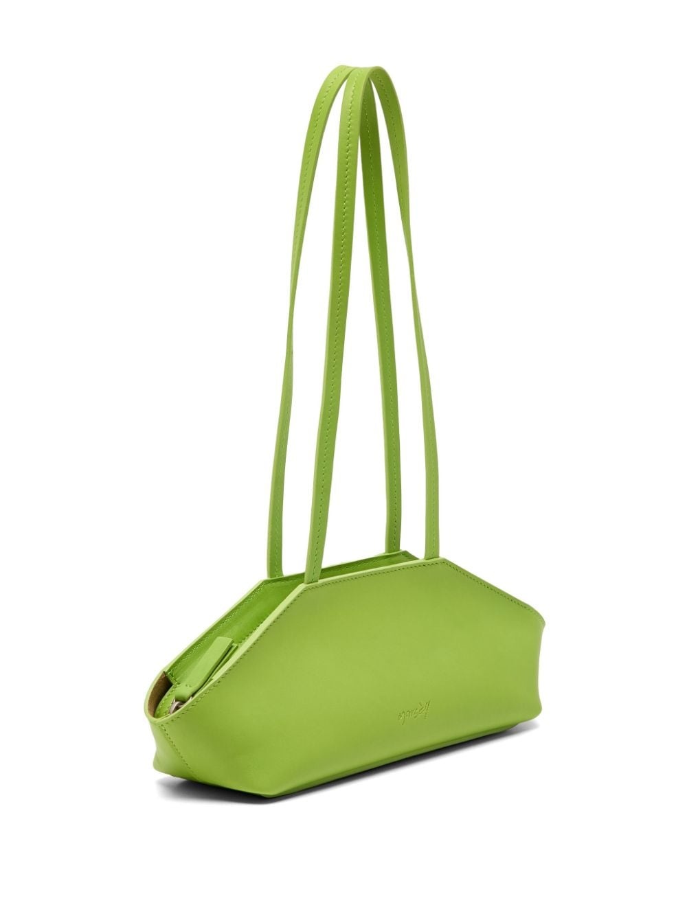 angular leather shoulder bag - 3