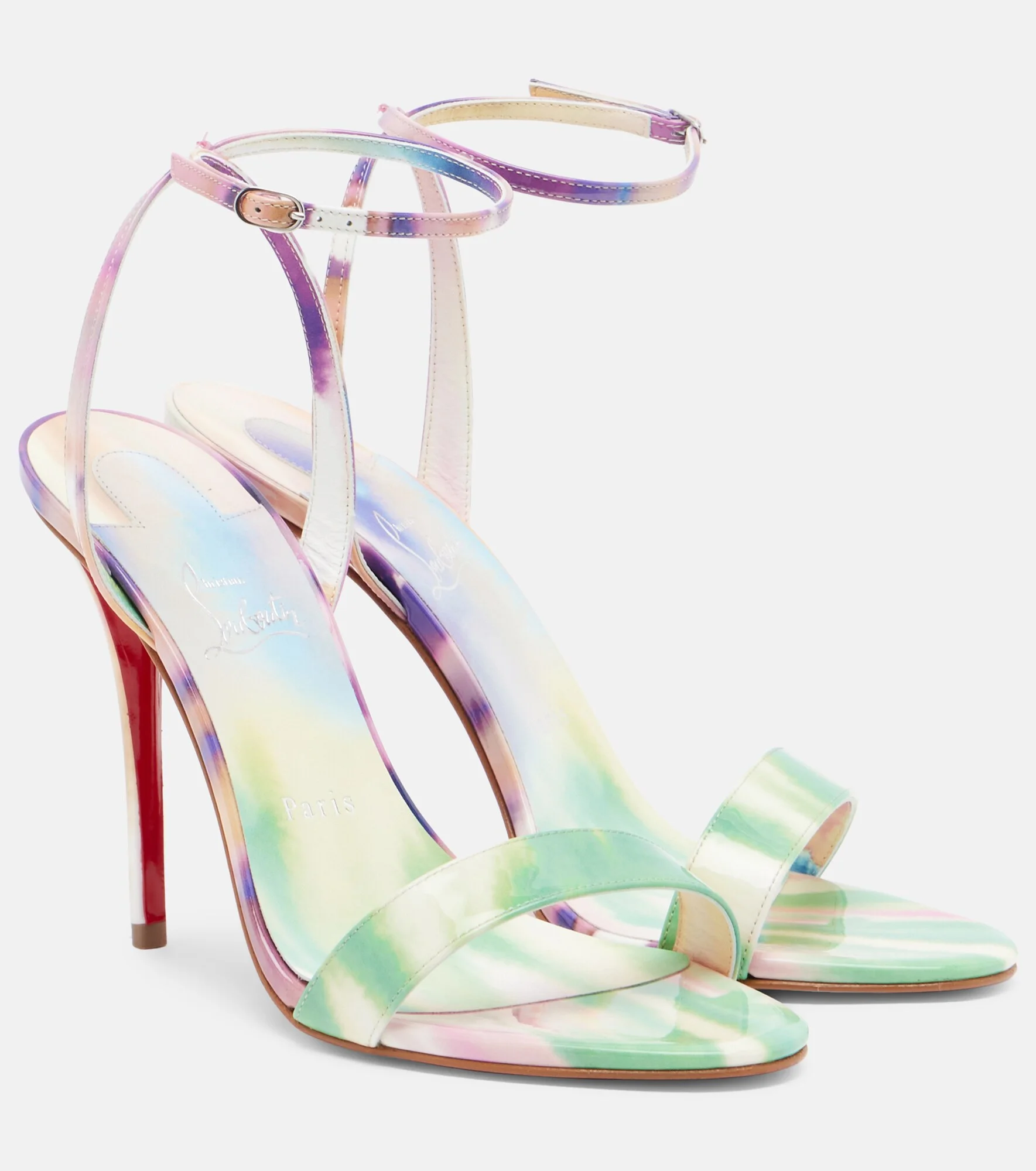 Miss Z tie dye patent leather sandals - 1
