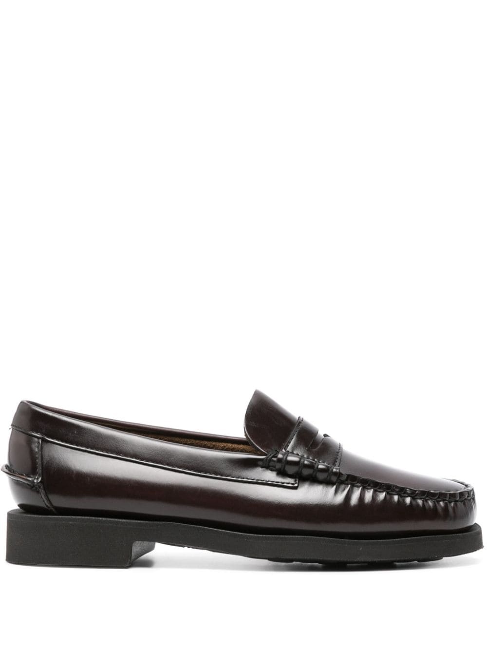 penny-slot leather loafers - 1