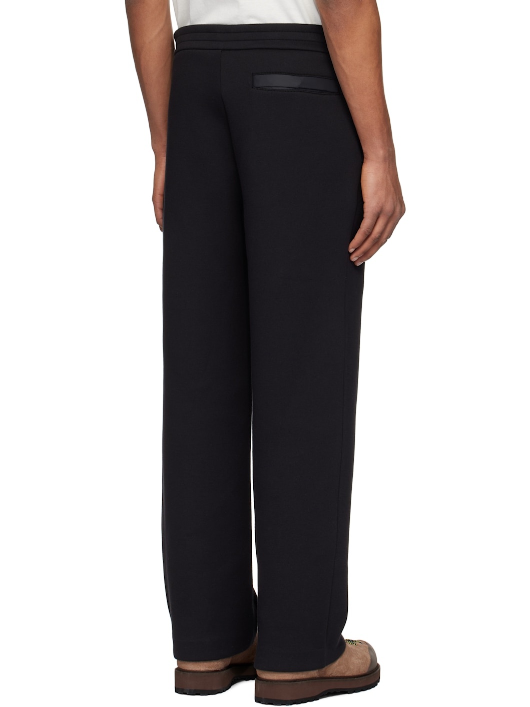 Black Logo Patch Cotton & Neoprene Sweatpants - 3