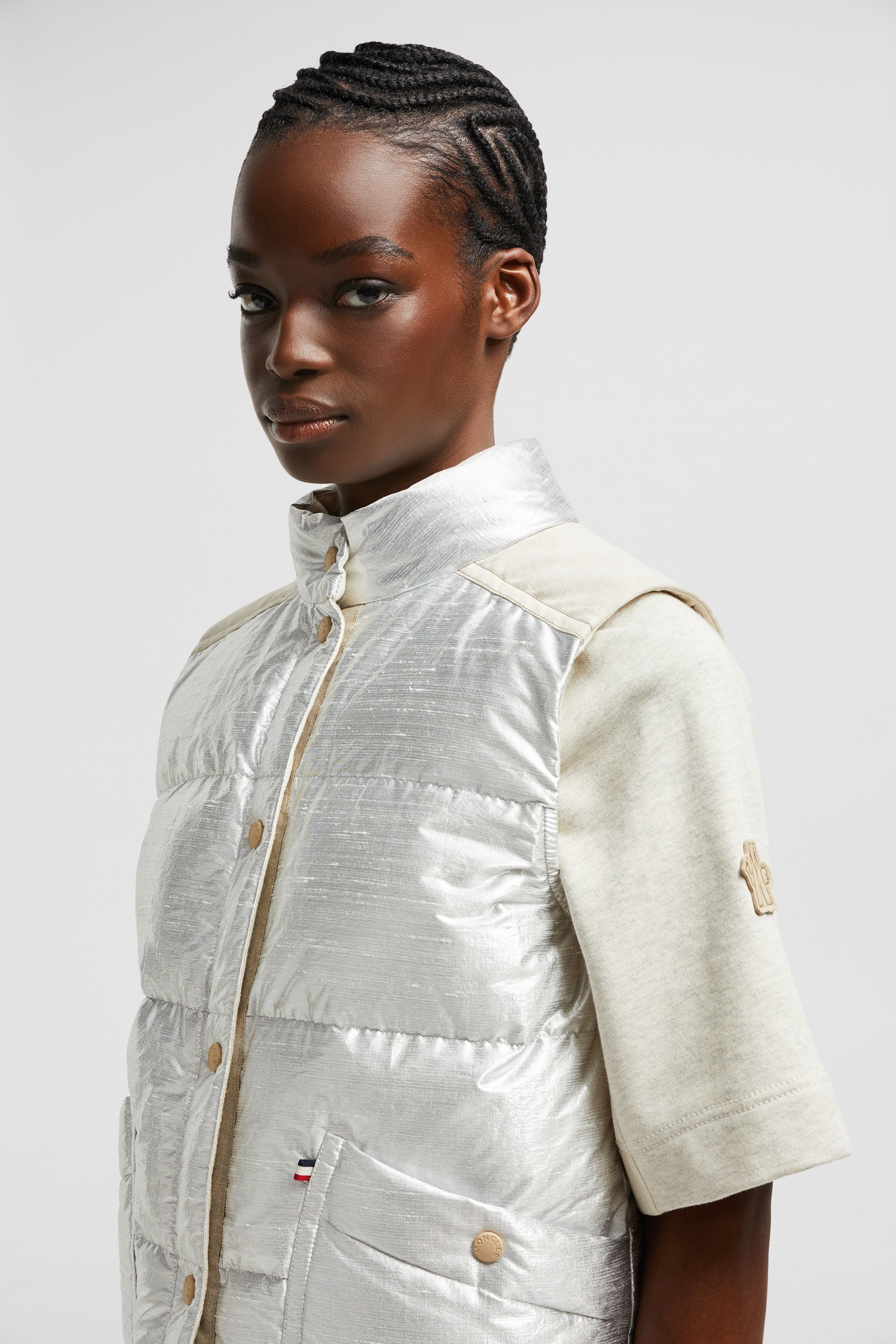 Pinchot Lamé Down Vest - 4