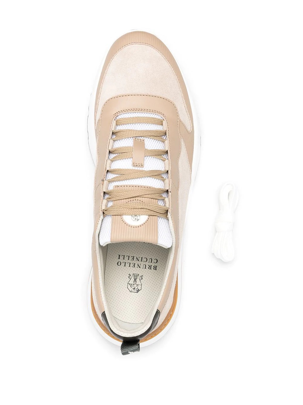 panelled low-top sneakers - 4