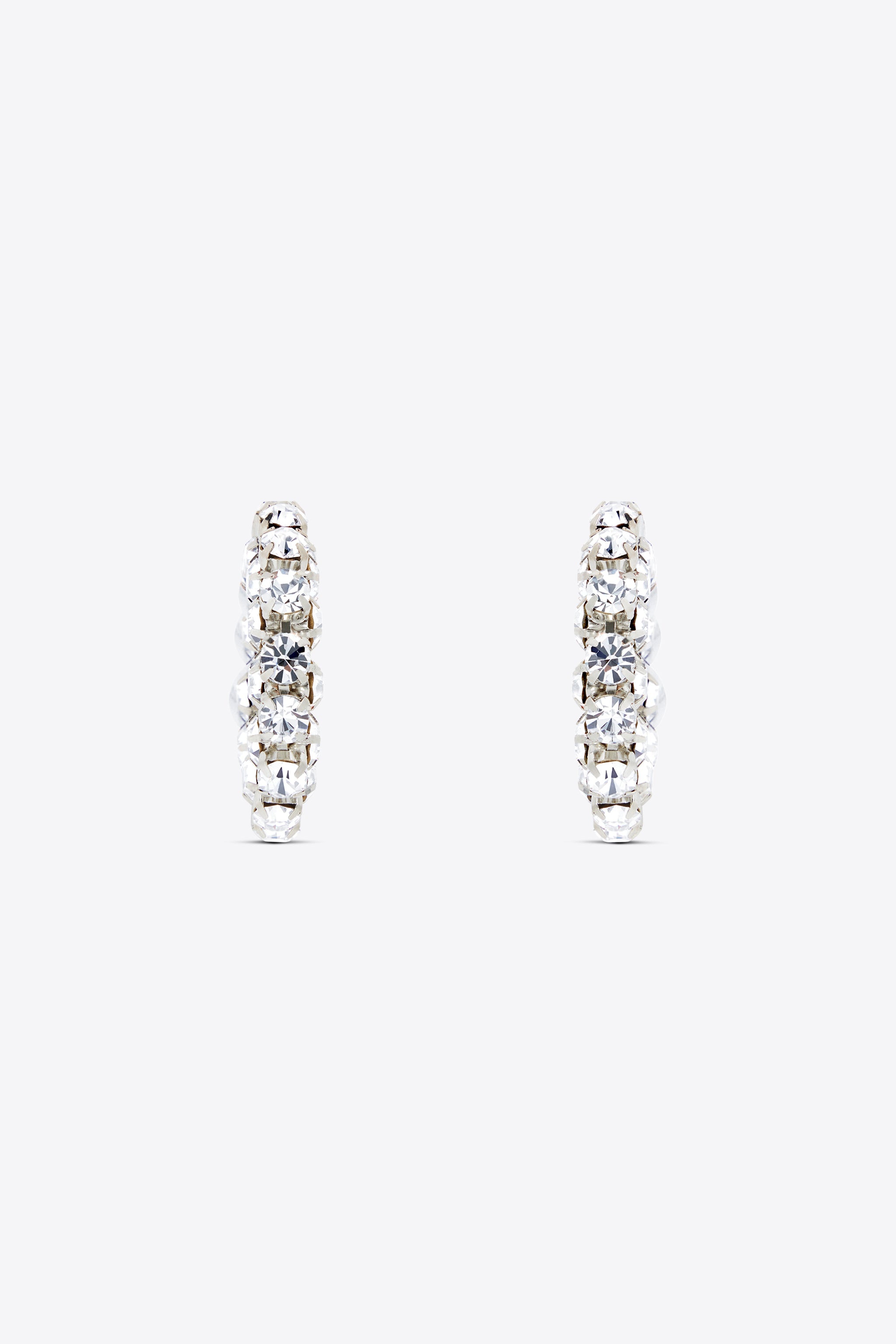 SMALL CRYSTAL HOOP EARRINGS - 2