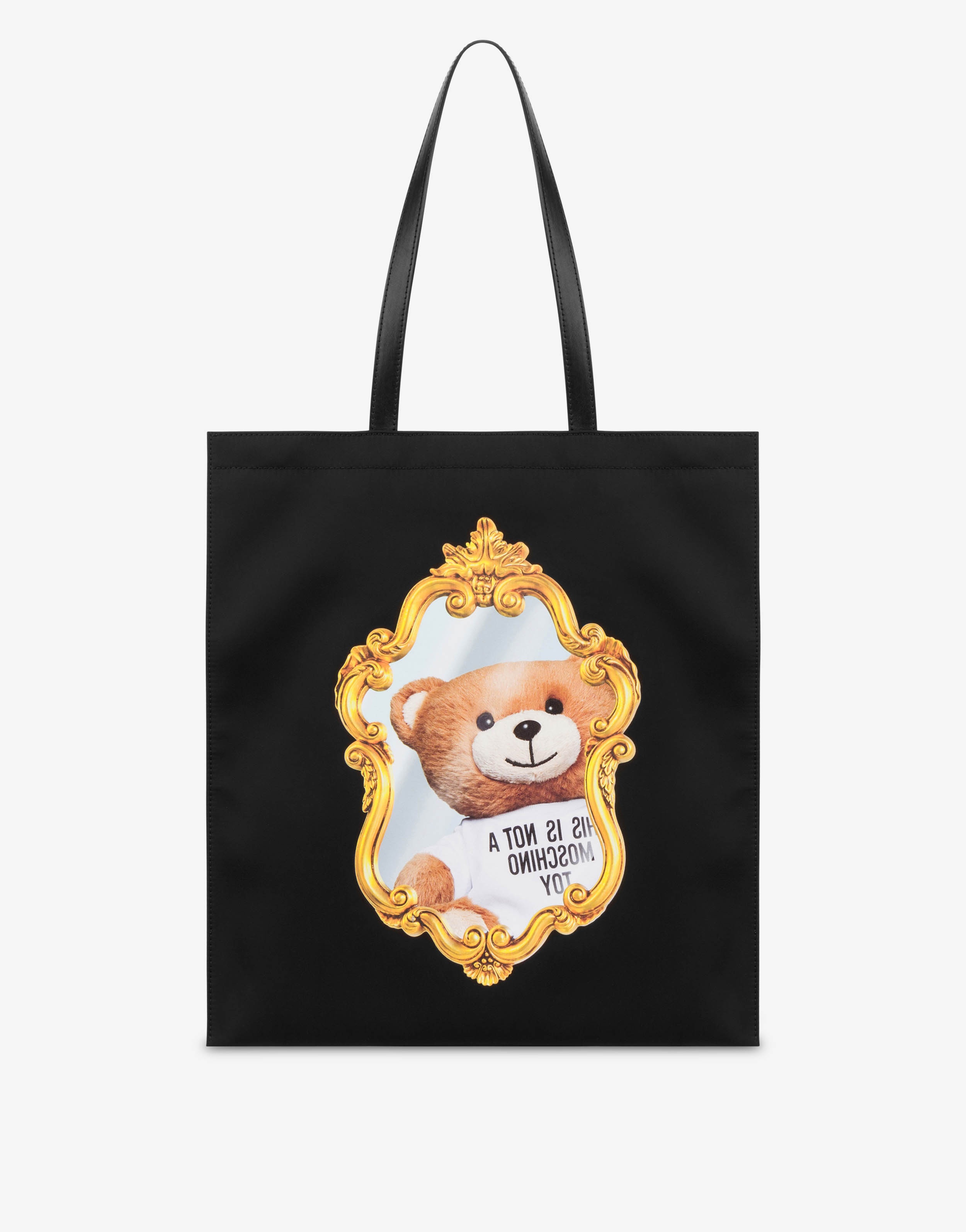 NYLON MIRROR TEDDY BEAR SHOPPING TOTE - 1