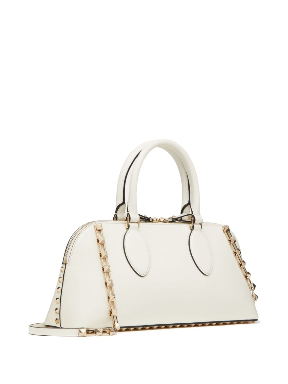 Rockstud-embellished leather tote bag - 4