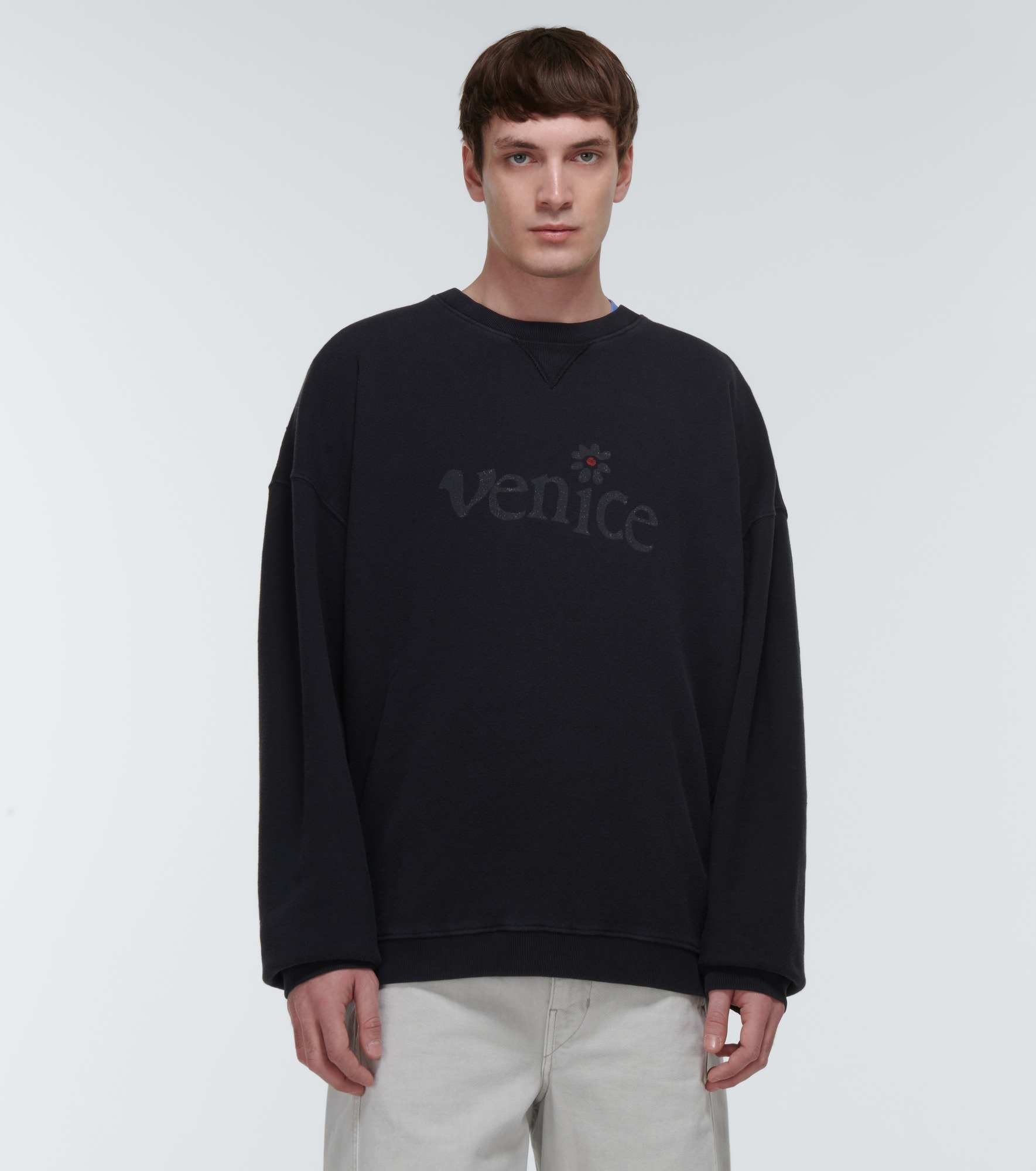 Printed cotton fleece sweatshirt - 3