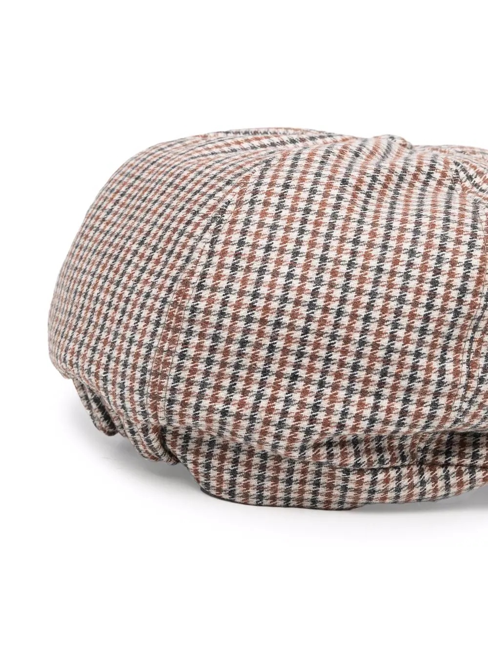 wool-blend checked flat cap - 2