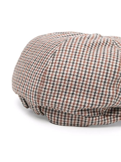 DSQUARED2 wool-blend checked flat cap outlook