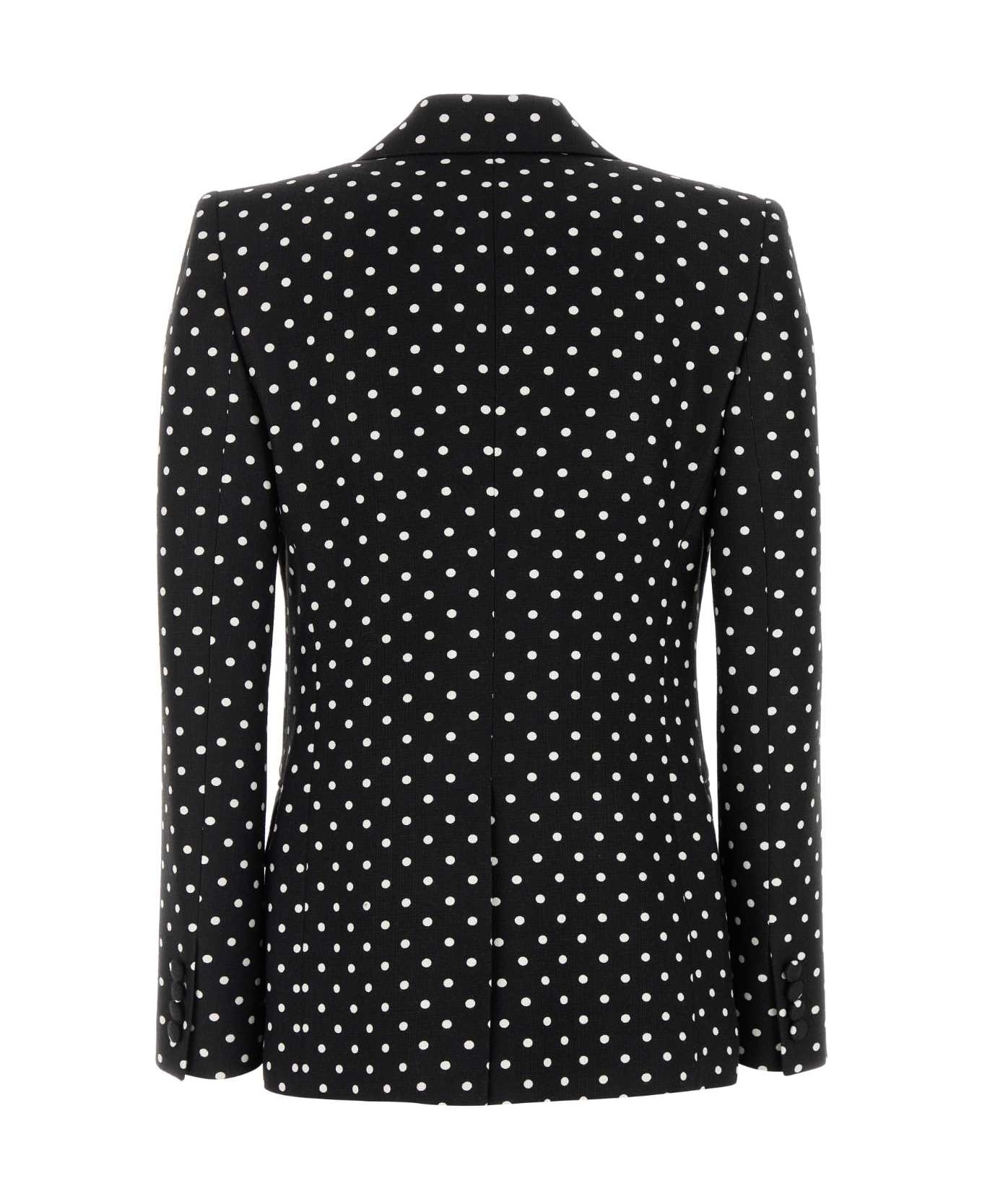 Polka Dot Single-breasted Blazer - 2